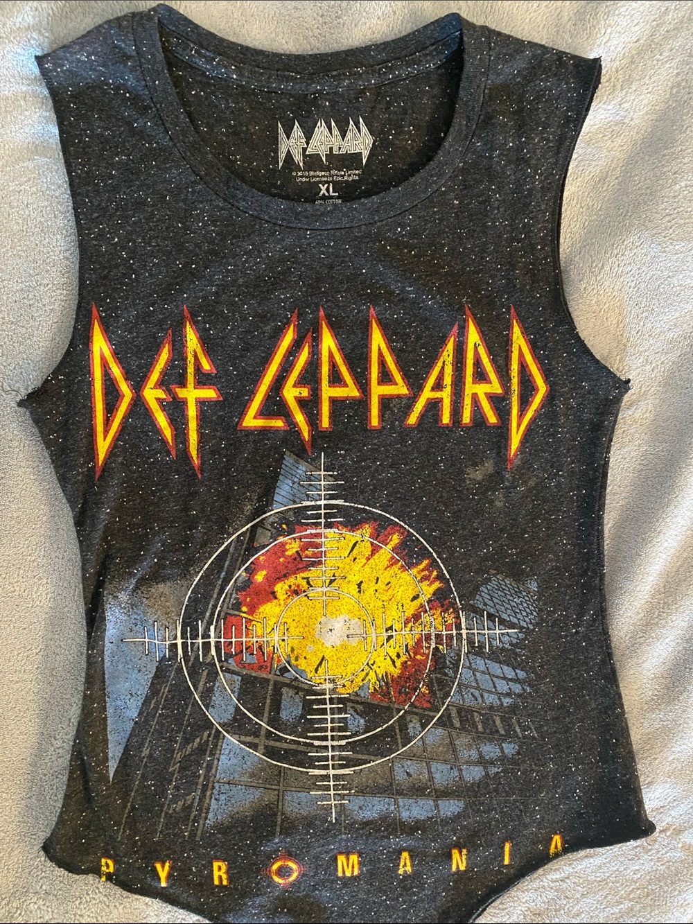 Black Pyromania Graphic Muscle Tee